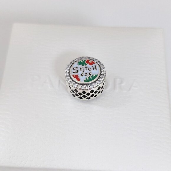 Pandora Disneyland Paris Stitch Button Charm Bead S925 Silver with box - Picture 7 of 10
